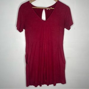 Z Supply Burgundy Keyhole back Casual dress